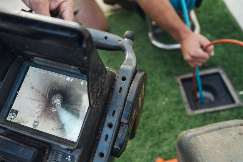 An image of a CCTV drain inspection computer screen